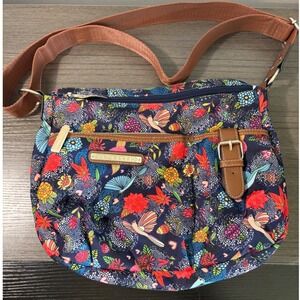 Lily Bloom Boho Bird and Floral Crossbody Purse